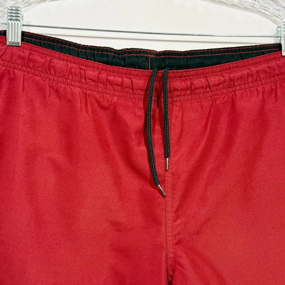 Croft & Barrow Swim Trunks Men's Size Medium Red Shorts Mesh Lined Drawstring